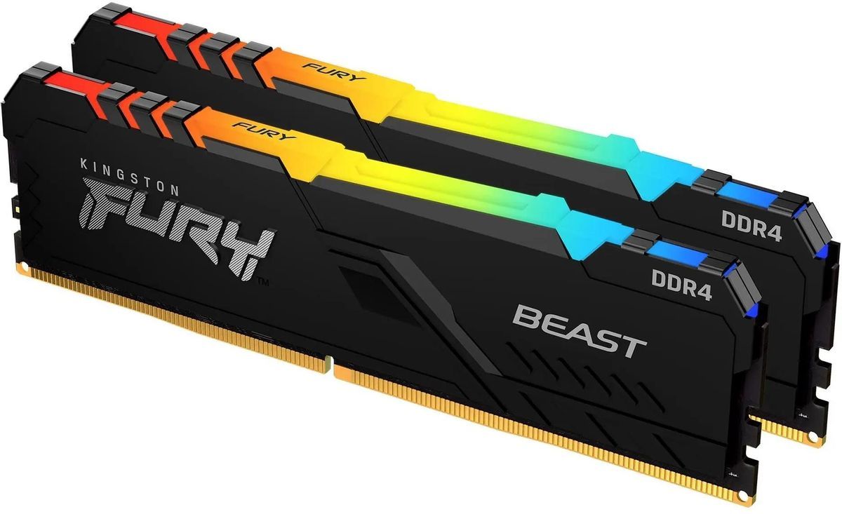 Модуль памяти Kingston FURY Beast Black RGB DDR4 32GB— фото №1