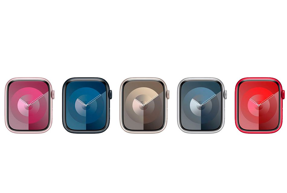 Apple Watch Series 9  (корпус - серебристый, 41mm ремешок Sport Band штормовой синий, размер M/L)— фото №3