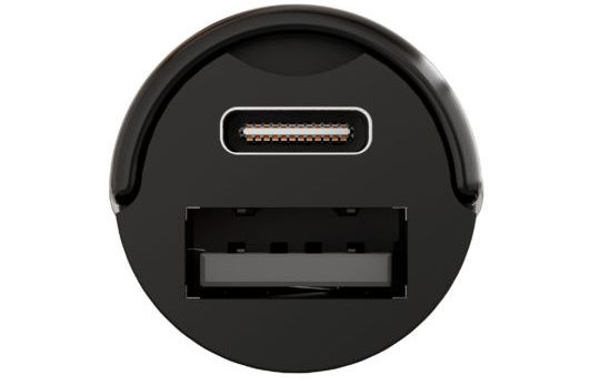 Зарядное устройство автомобильное VLP USB-C+USB-A, 38Вт, черный— фото №2