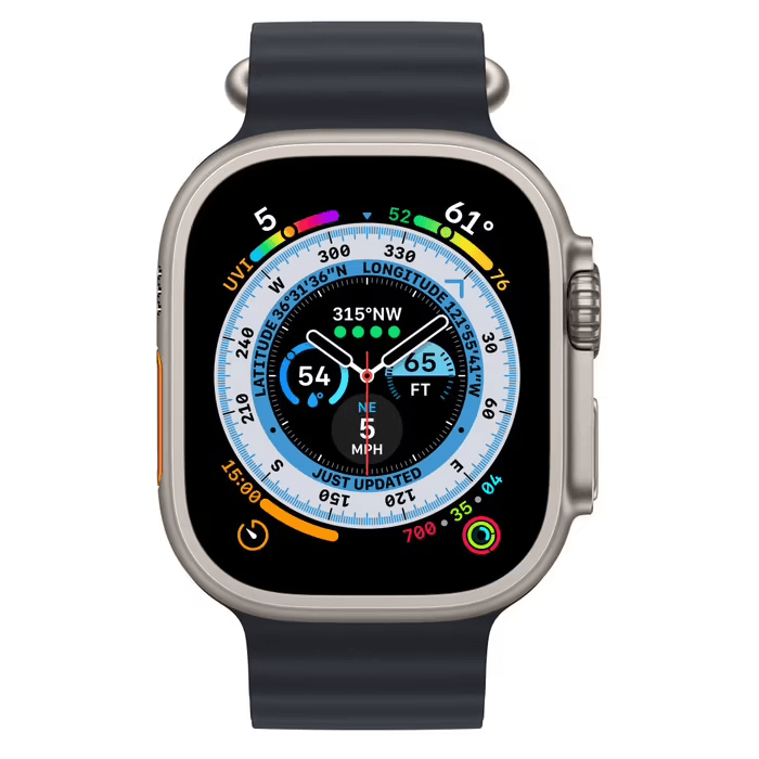 Apple Watch Ultra GPS + Cellular 49mm (браслет Ocean Band темная ночь, IP6X)— фото №1