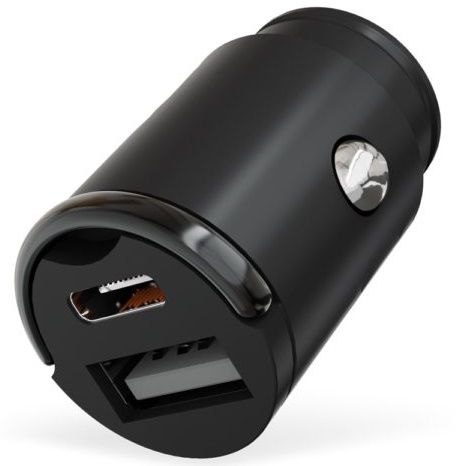 Зарядное устройство автомобильное VLP USB-C+USB-A, 38Вт, черный— фото №0