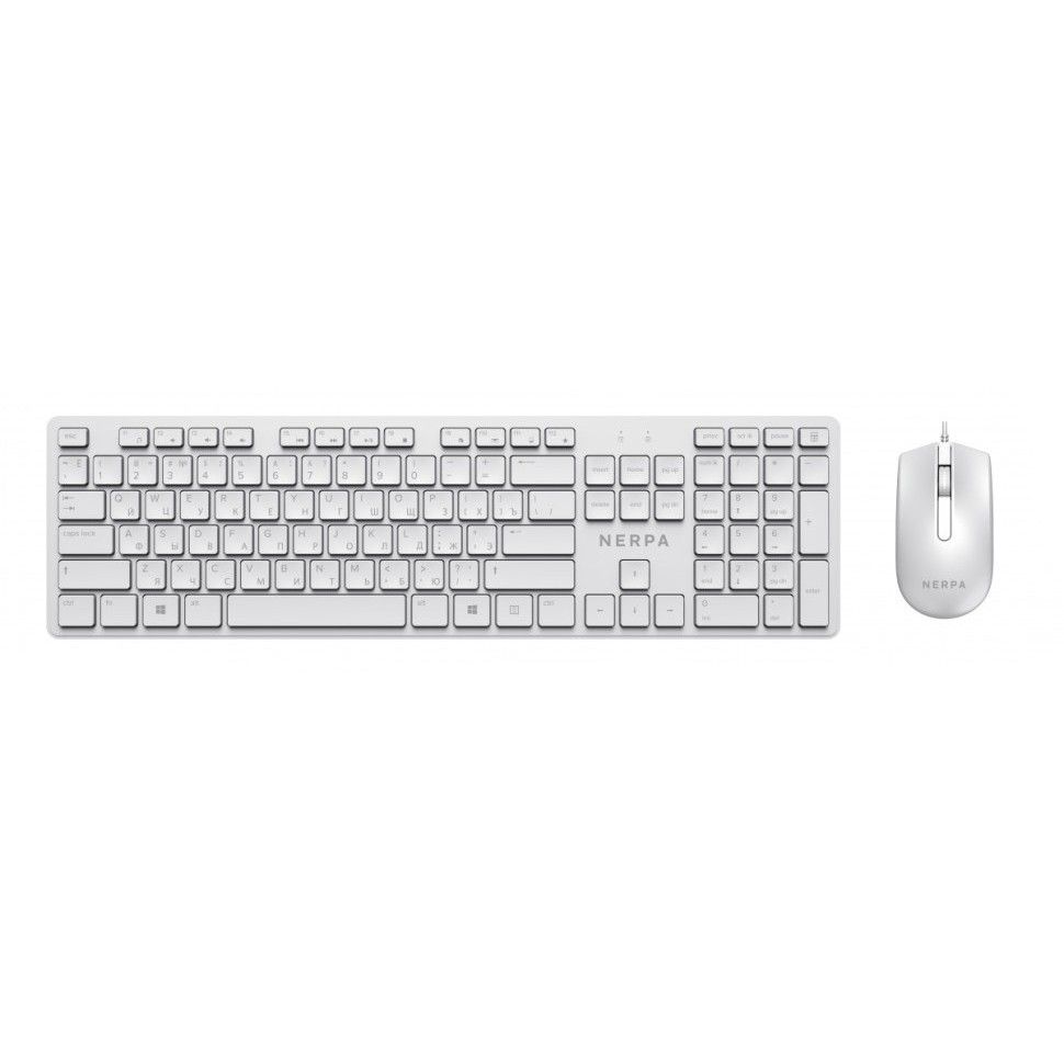 Клавиатура и мышь Nerpa MK150, белый— фото №0