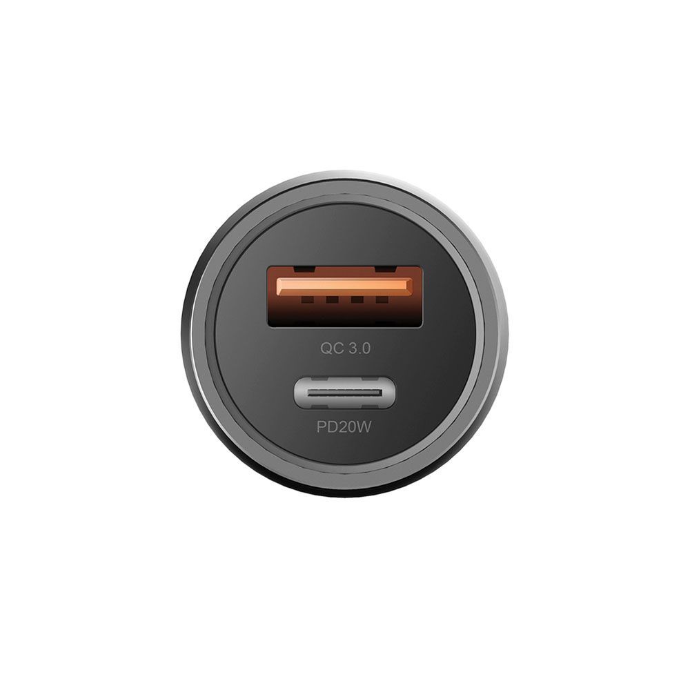Зарядное устройство автомобильное EnergEA Ampcharge PD20+, 20Вт, серый— фото №1