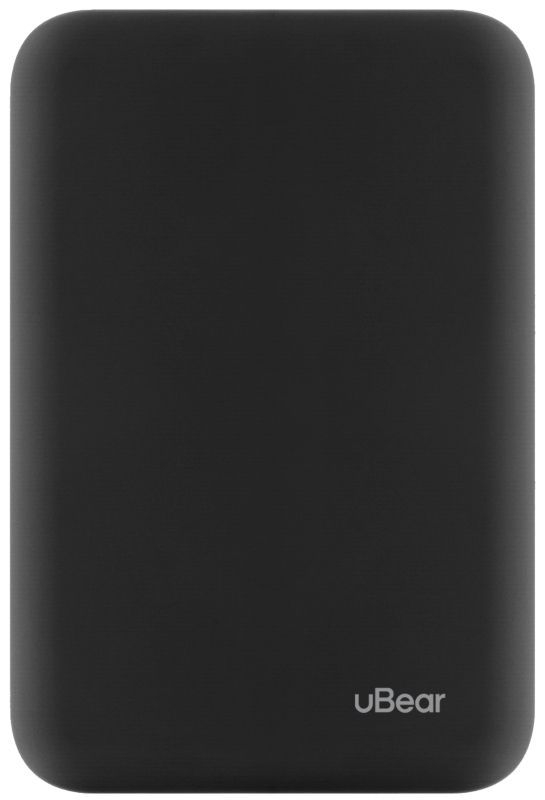 Внешний аккумулятор uBear Flow Magnetic 5000 мАч, черный— фото №1