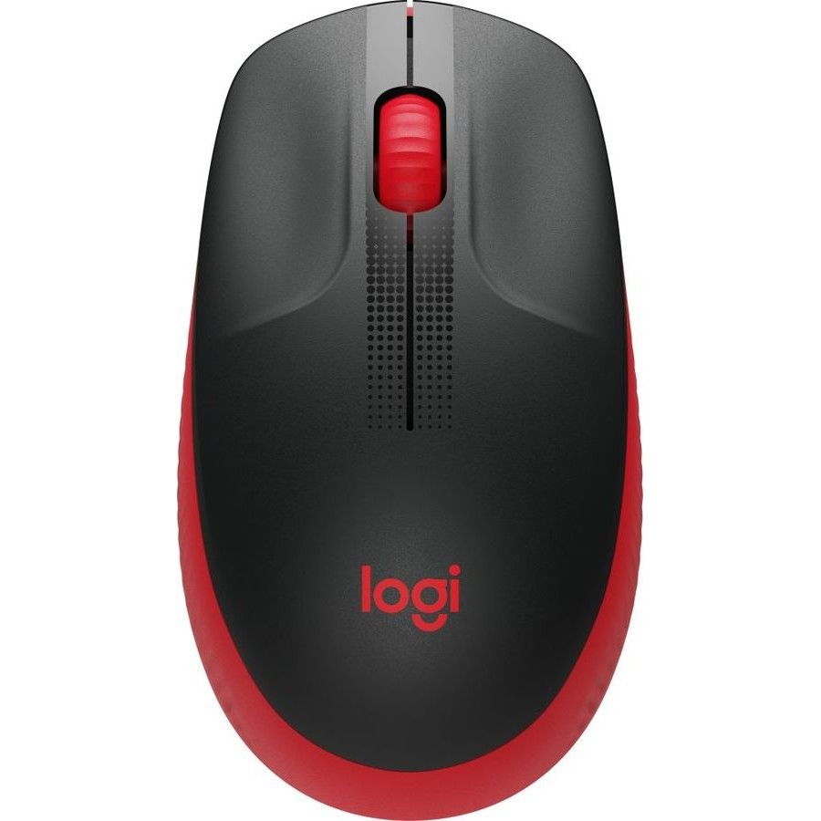 Мышь Logitech M190, беспроводная, черный+красный— фото №0