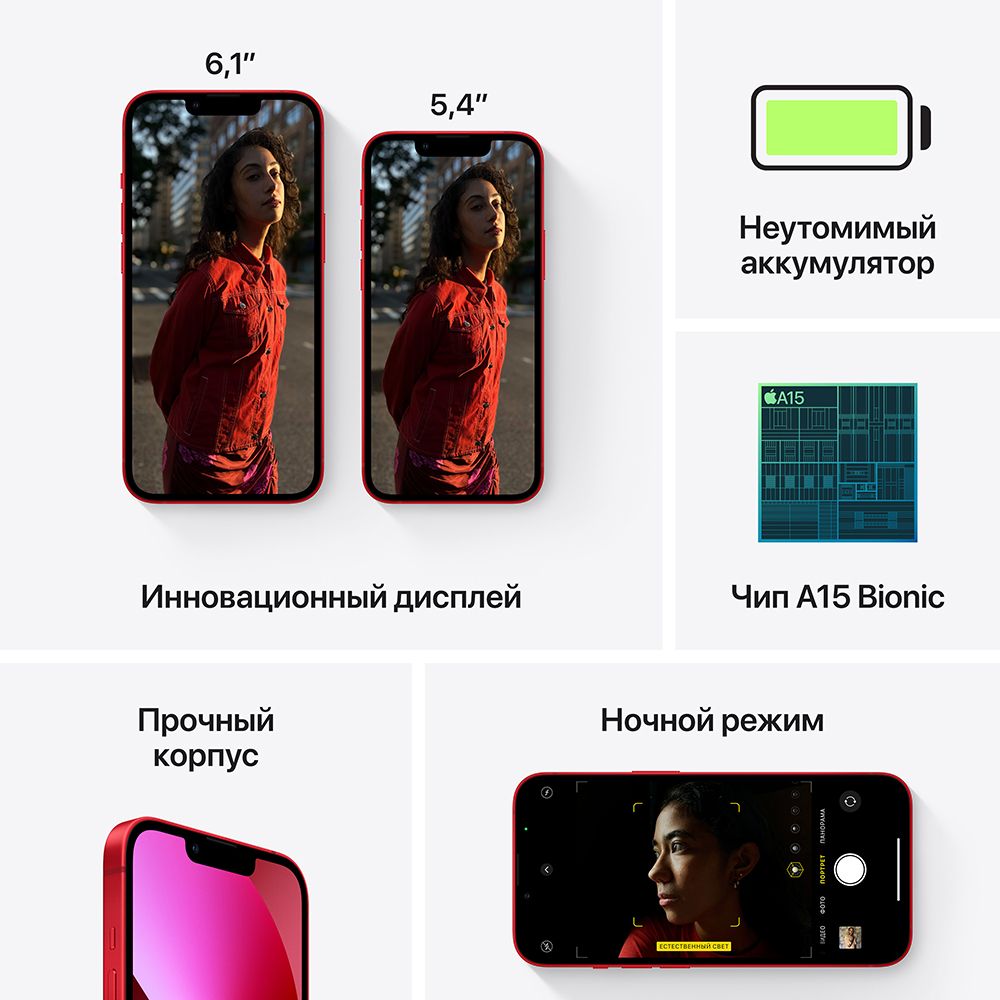 Apple iPhone 13 nano SIM+eSIM 128GB, (PRODUCT)RED— фото №4
