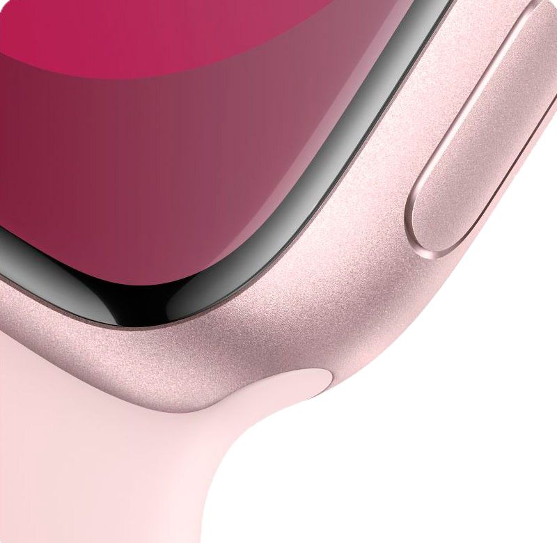Apple Watch Series 9  (корпус - розовый, 41mm ремешок Sport Band розовый, размер S/M)— фото №2