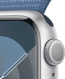 Apple Watch Series 9  (корпус - серебристый, 41mm ремешок Sport Loop зимний синий)— фото №2