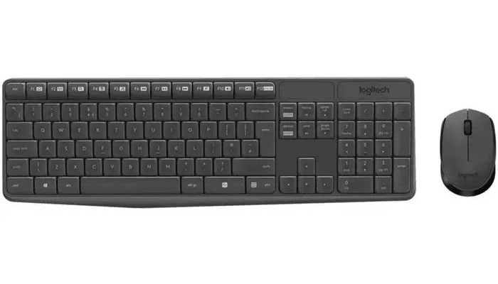 Клавиатура и мышь Logitech Wireless Combo MK235, серый— фото №0