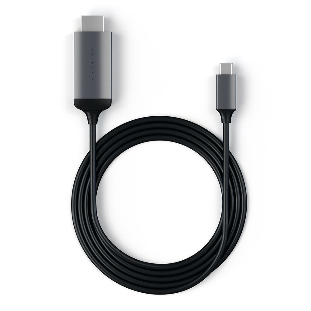 Кабель Satechi USB-C / HDMI, 1,8м, серый космос— фото №0