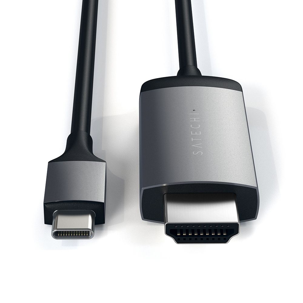 Кабель Satechi USB-C / HDMI, 1,8м, серый космос— фото №2