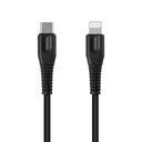 Кабель CANYON USB-C / Lightning, 1,2м, черный— фото №0