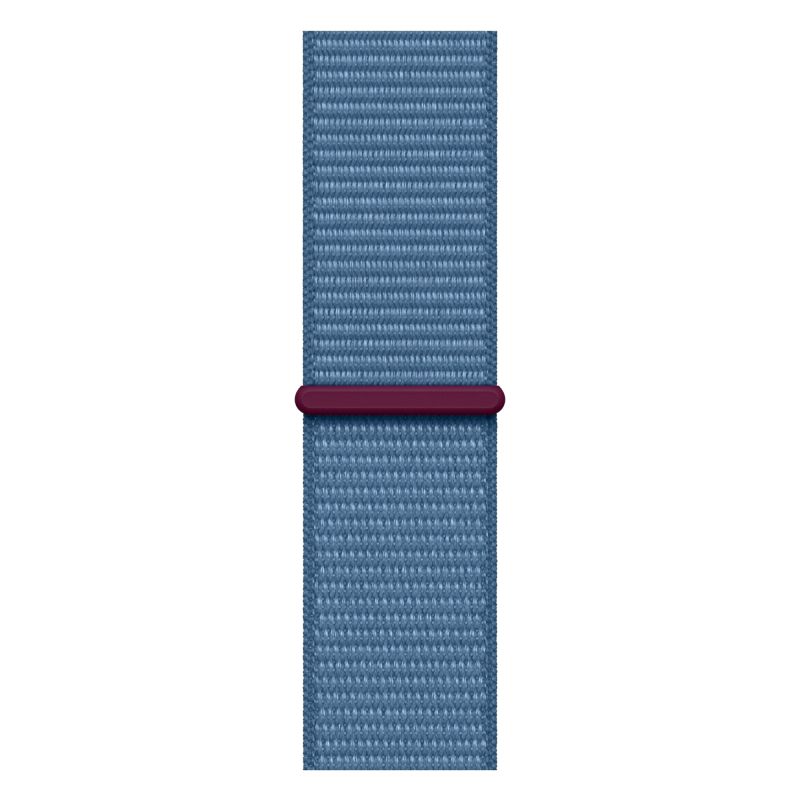 Apple Watch Series 9  (корпус - серебристый, 41mm ремешок Sport Loop зимний синий)— фото №3